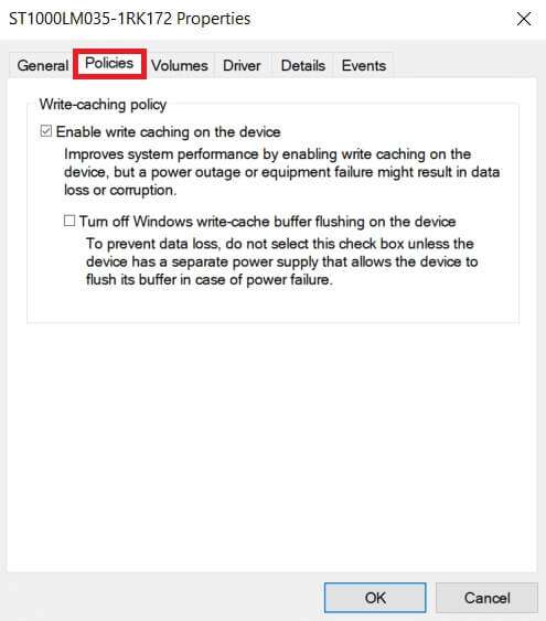 navigate-to-the-policies-tab--495x563 كيفية إخراج القرص الصلب الخارجي على Windows 10