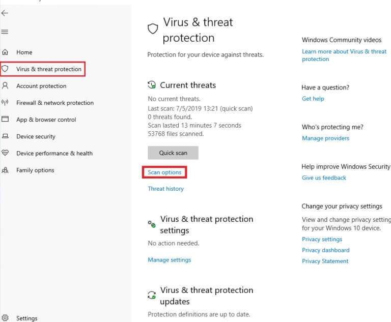 navigate-to-the-virus-and-threat-protection-tab-and-768x633-1-768x633 كيفية إصلاح عدم عمل شاشة اللمس في Windows 10