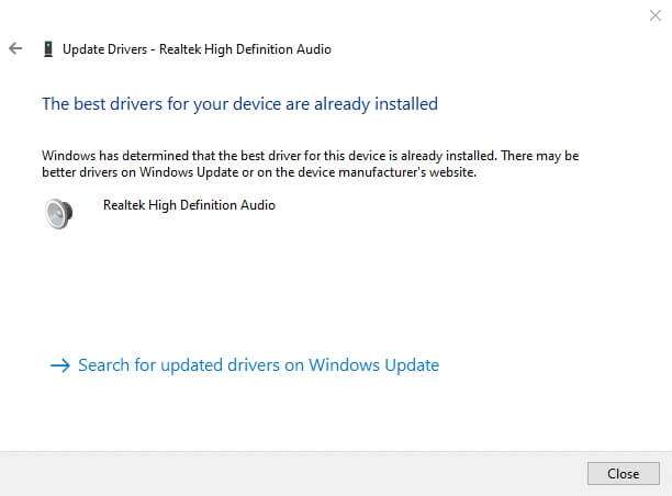 note-you-can-click-on-search-for-updated-drivers-1-612x452 إصلاح عدم عمل التحكم في مستوى الصوت على Windows 10