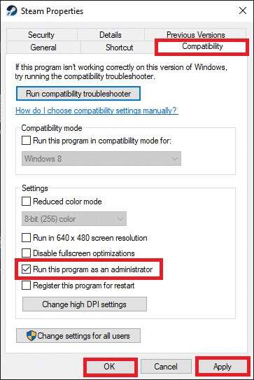 now-check-the-box-run-this-program-as-an-administ-2-363x543 كيفية إصلاح عدم فتح Steam على Windows 10