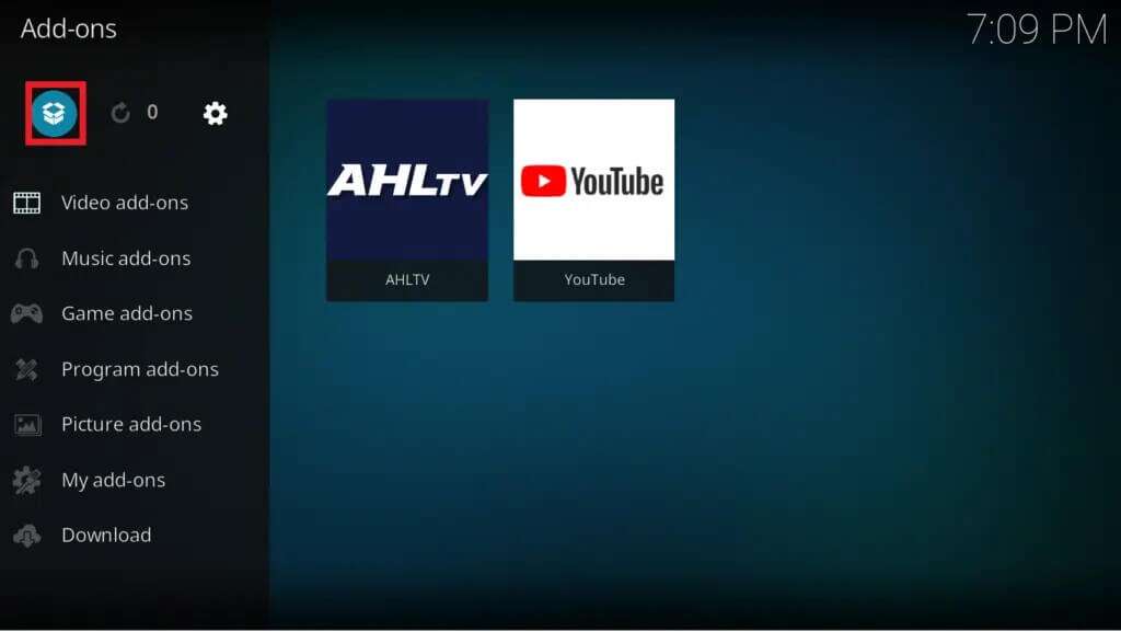 on-the-add-ons-page-click-on-the-open-box-icon-1-1-1024x577-2-1024x577 كيف تشاهد مباريات Kodi NBA