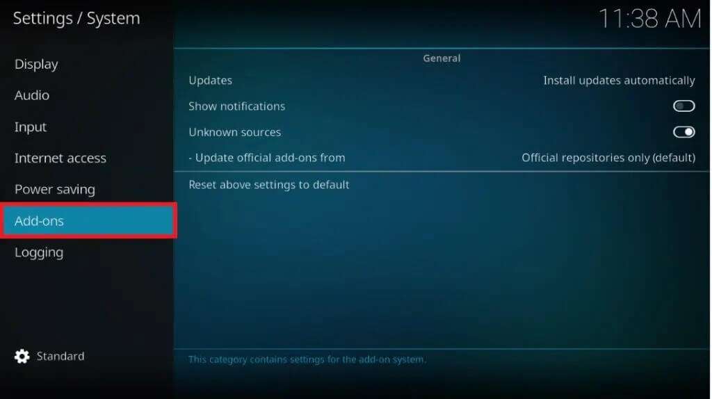 on-the-menu-of-left-pane-choose-add-ons-from-the-1-1024x574-2-1024x574 كيف تشاهد مباريات Kodi NBA