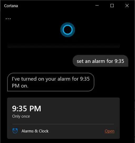 on-your-cortana-type-set-an-alarm-for-xxx-am-pm-512x541 كيفية ضبط الإنذارات في Windows 10