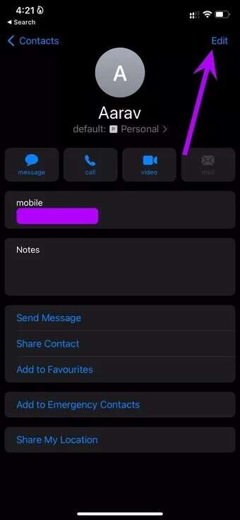 open-contact-edit-create-custom-vibration-on-iPhone_7c4a12eb7455b3a1ce1ef1cadcf29289-340x736 كيفية إنشاء واستخدام أنماط اهتزاز مخصصة على iPhone