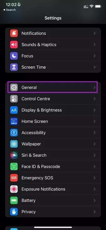 open-general-menu-fix-iPhone-hangs-up-during-calls_7c4a12eb7455b3a1ce1ef1cadcf29289-340x736 أفضل 11 طريقة لإصلاح قطع الاتصال عند الاتصال بشخص ما على iPhone