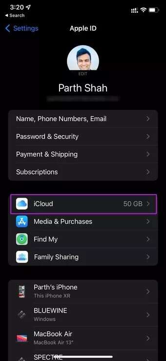 open-iCloud-menu_2021-12-29-100117_7c4a12eb7455b3a1ce1ef1cadcf29289-340x736 أفضل 6 طرق لإصلاح عدم عمل النسخ الاحتياطي لـ WhatsApp على iCloud