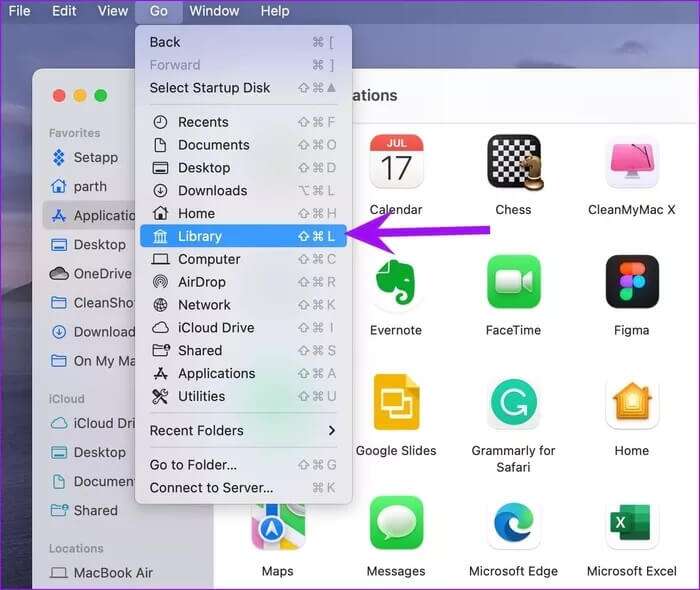 open-library-menu-Fix-chrome-not-working-on-mac_935adec67b324b146ff212ec4c69054f-700x590 أفضل 7 طرق لإصلاح عدم عمل Google Chrome على Mac