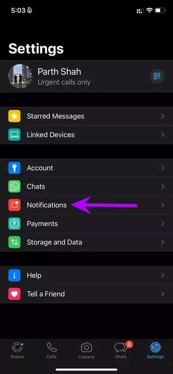 open-notificaiton-in-whatsapp-settings_7c4a12eb7455b3a1ce1ef1cadcf29289-340x736 كيفية تعيين أصوات إشعارات مخصصة لتطبيقات المراسلة على iPhone