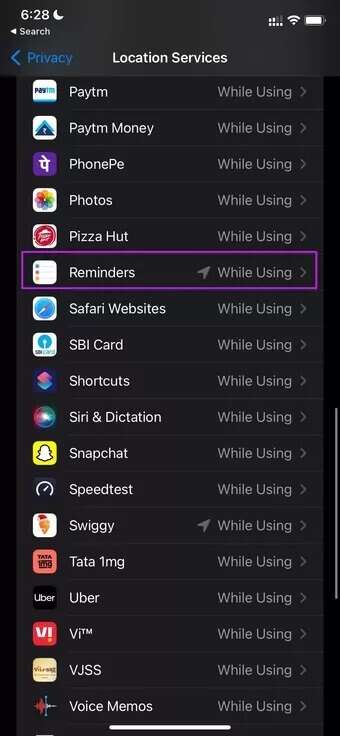 open-reminders-in-locatin-services_7c4a12eb7455b3a1ce1ef1cadcf29289-340x736 أفضل 10 طرق لإصلاح مشكلة عدم إرسال ​Apple Reminders للإشعارات