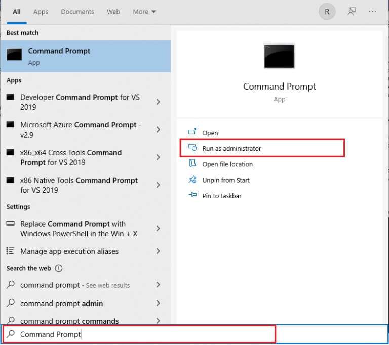 open-start-menu-type-command-prompt-and-click-run-768x682-1-768x682 كيفية إصلاح عدم عمل خدمة الصوت على Windows 10