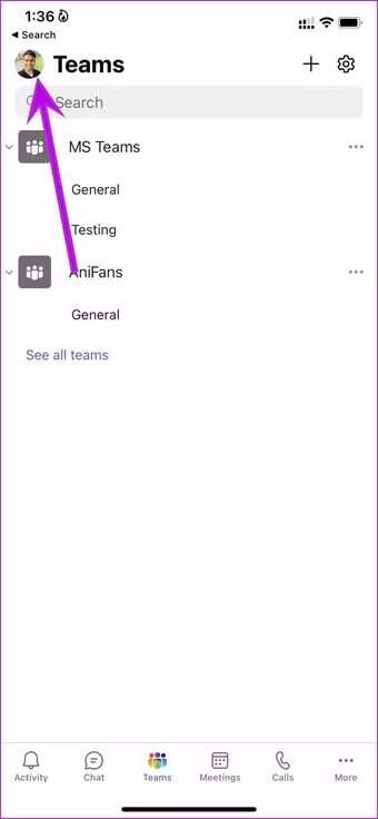open-teams-profile-menu-teams_7c4a12eb7455b3a1ce1ef1cadcf29289-340x736 كيفية تعيين رسالة "خارج المكتب" في Microsoft Teams