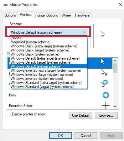 open-the-drop-down-list-under-the-scheme-and-choos-396x452 إصلاح عدم عمل Touchpad Scroll على Windows 10