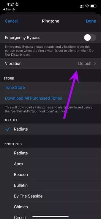 open-vibration-in-contacts-create-custom-vibration-on-iPhone_7c4a12eb7455b3a1ce1ef1cadcf29289-340x736 كيفية إنشاء واستخدام أنماط اهتزاز مخصصة على iPhone