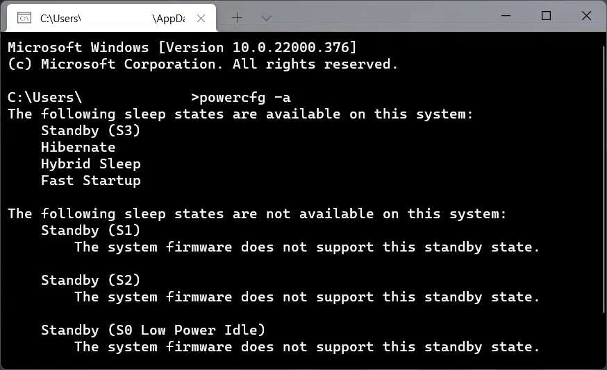 output-showing-supported-and-unavailable-sleep-sta-874x534 كيفية التحقق مما إذا كان وضع الاستعداد الحديث مدعومًا في Windows 11