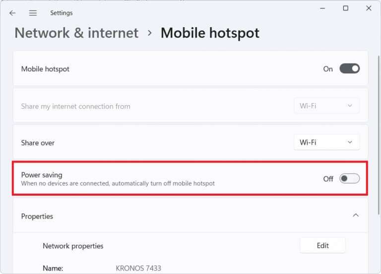 power-saving-toggle-in-mobile-hotspot-section-768x553-1-768x553 كيفية تمكين أو تعطيل Mobile Hotspot في نظام التشغيل Windows 11