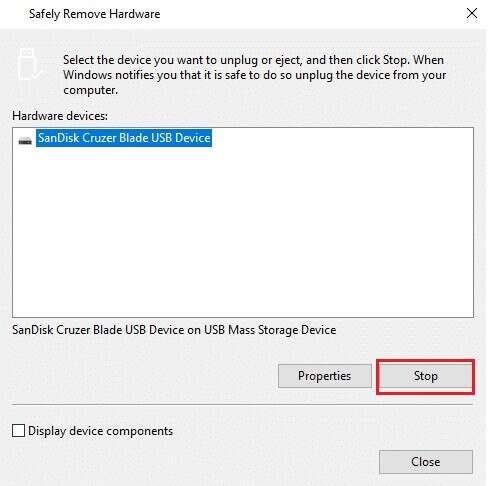 press-the-stop-button-488x486 كيفية إخراج القرص الصلب الخارجي على Windows 10