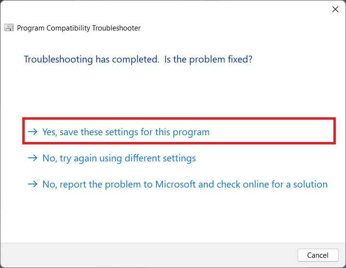 program-compatibility-troubleshooter-4-714x553 كيفية إصلاح خطأ Minecraft 0x803f8001 في Windows 11