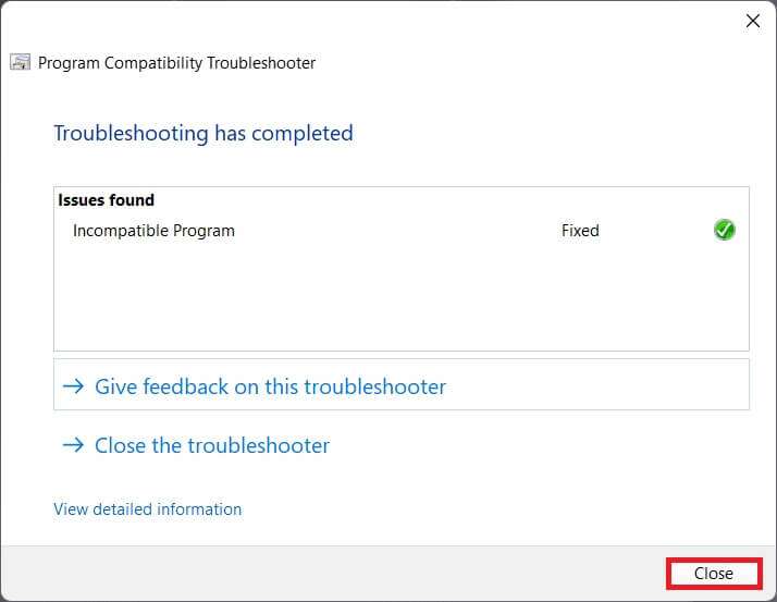program-compatibility-troubleshooter-5-714x553 كيفية إصلاح خطأ Minecraft 0x803f8001 في Windows 11