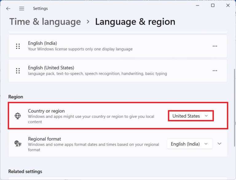 region-option-in-language-and-region-section-768x586-1-768x586 كيفية إصلاح خطأ Minecraft 0x803f8001 في Windows 11