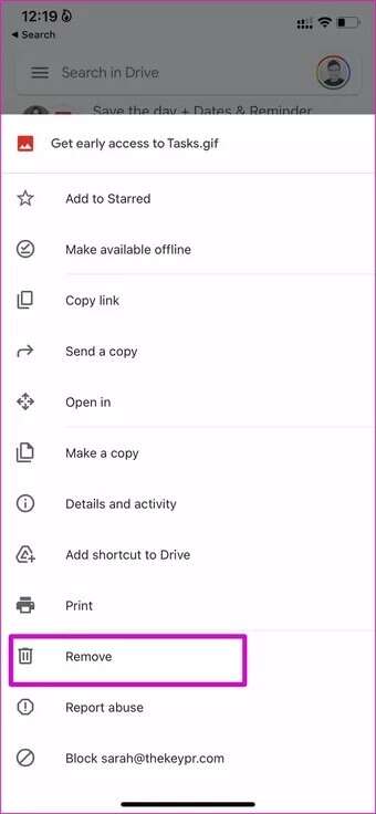 remove-shared-drive-file-on-iPhone_7c4a12eb7455b3a1ce1ef1cadcf29289-340x736 كيفية إزالة الملفات المشتركة من Google Drive