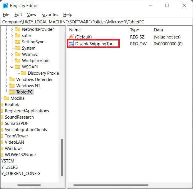 rename-new-value-as-DisableSnippingTool-in-Registry-Editor-Windows-11-675x663 كيفية تعطيل أداة القطع في Windows 11