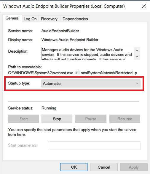 repeat-the-above-steps-restart-and-change-the-sta-506x585 إصلاح عدم عمل التحكم في مستوى الصوت على Windows 10