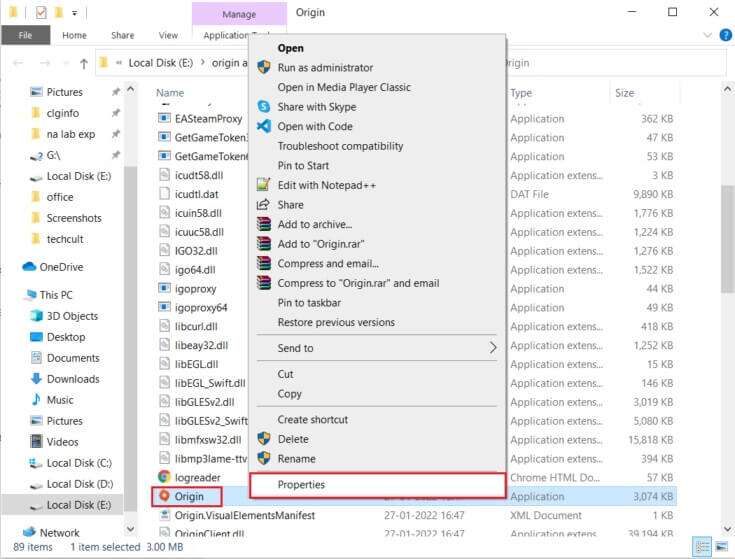 right-click-on-Origin-app-and-select-Properties-735x559-1-735x559 كيفية إصلاح عدم فتح Origin على Windows 10