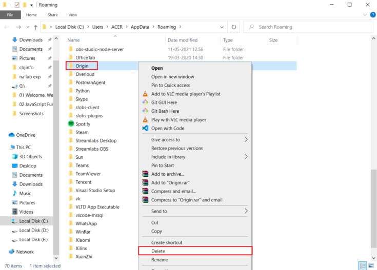 right-click-on-Origin-folder-and-select-delete-option-in-appdata-folder-735x527-2-735x527 كيفية إصلاح عدم فتح Origin على Windows 10