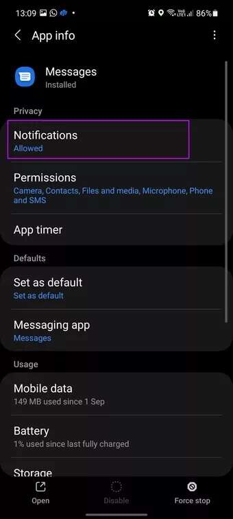 select-notifications-menu_7c4a12eb7455b3a1ce1ef1cadcf29289-340x756 أفضل 8 طرق لإصلاح عدم استقبال هاتف Android للرسائل