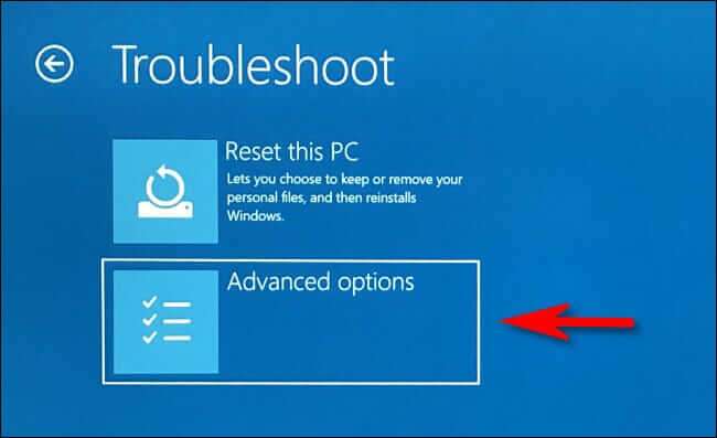 select_advanced_options-650x397 كيفية التمهيد في الوضع الآمن على Windows 11
