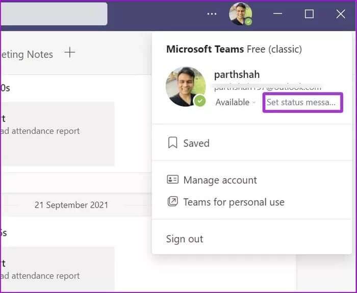 set-status-message-in-teams_935adec67b324b146ff212ec4c69054f-700x574 كيفية تعيين رسالة "خارج المكتب" في Microsoft Teams