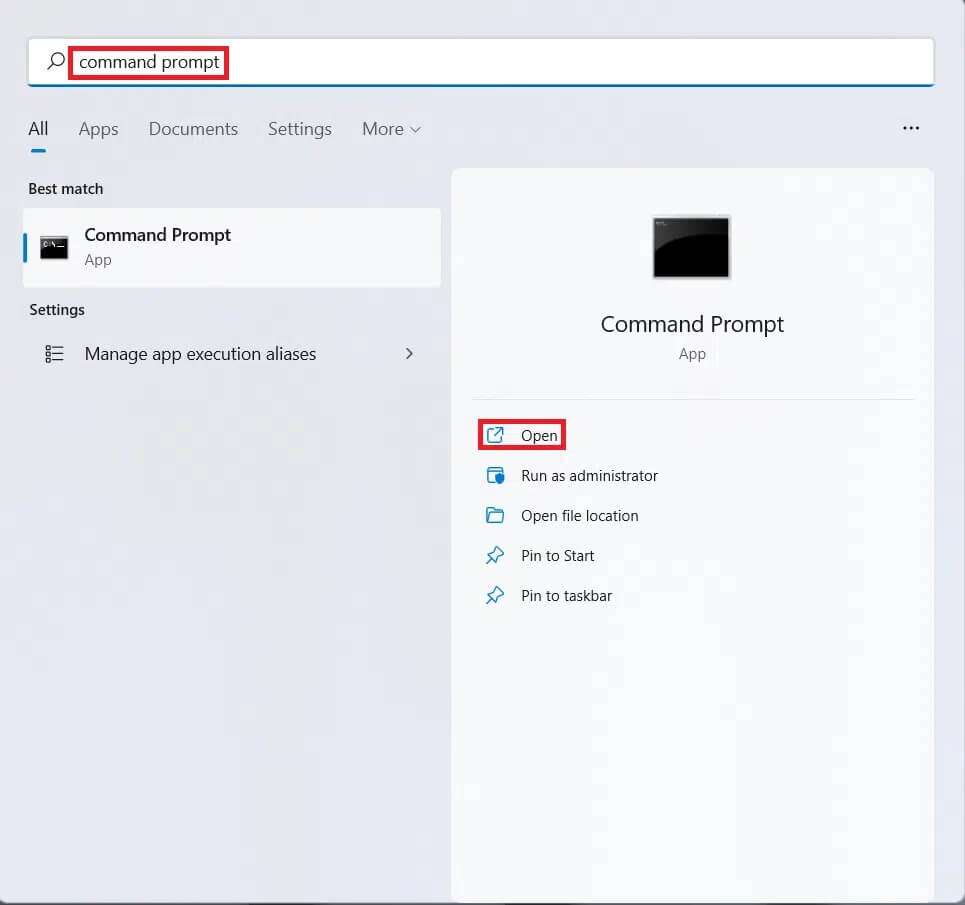 start-menu-search-results-for-command-prompt-7-965x905 كيفية التحقق مما إذا كان وضع الاستعداد الحديث مدعومًا في Windows 11