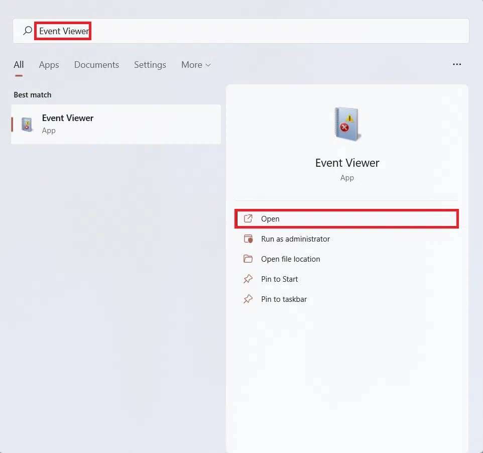 start-menu-search-results-for-event-viewer-962x902 إصلاح خطأ الوصول غير الصحيح إلى موقع الذاكرة في Valorant