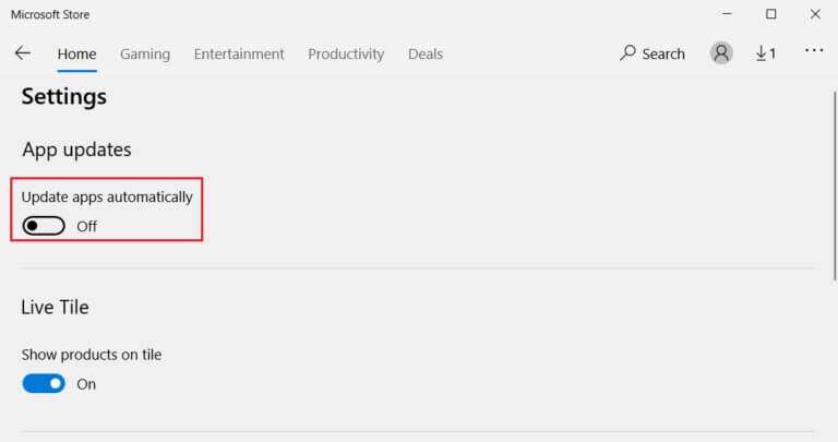 switch-off-the-toggle-for-Update-apps-automatically-in-the-Microsoft-Store-Settings-768x405-1-768x405 إصلاح استخدام WSAPPX للقرص العالي في Windows 10
