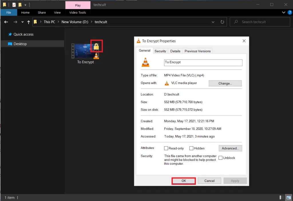 the-encrypted-file-will-be-marked-with-a-tiny-padl-1024x702-1-1024x702 كيفية تشفير مجلد في Windows 10