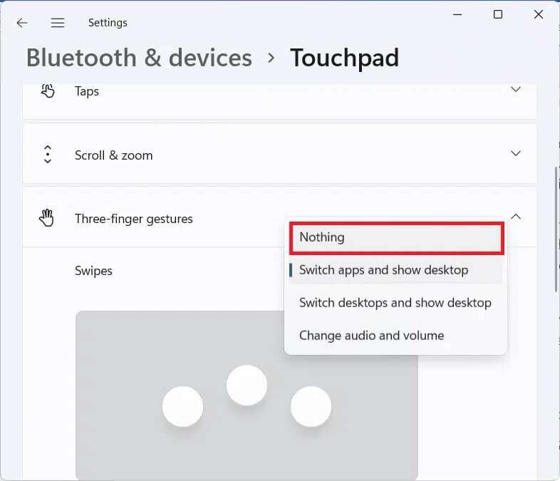 three-finger-gesture-settings-786x675 كيفية تعطيل إيماءات لوحة اللمس في Windows 11