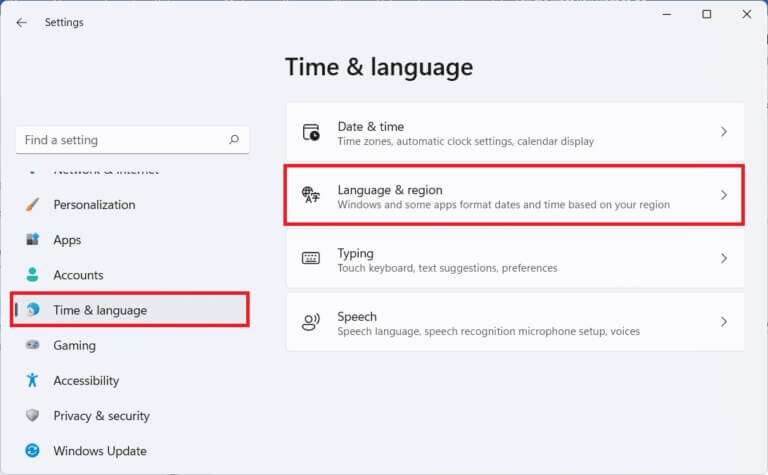 time-and-language-section-in-the-settings-app-768x475-1-768x475 كيفية إصلاح خطأ Minecraft 0x803f8001 في Windows 11