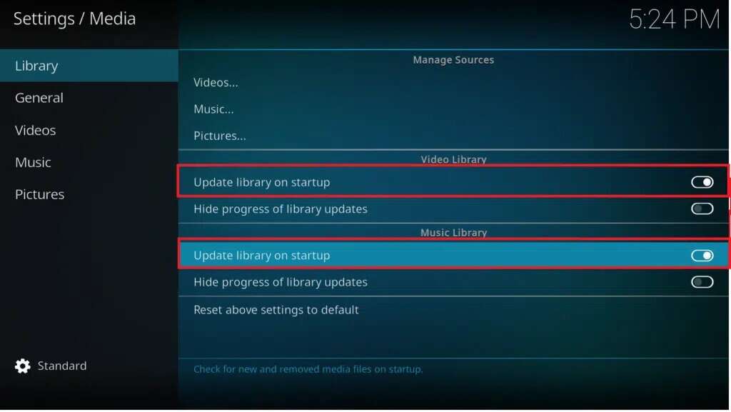 toggle-on-update-library-on-startup-under-video-li-1024x577-1-1024x577 كيفية تحديث مكتبة Kodi