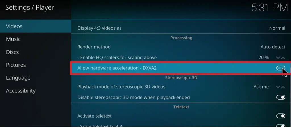toggle-to-left-to-disable-allow-hardware-accelerat-1024x450-1-1024x450 إصلاح استمرار تعطل Kodi عند بدء التشغيل