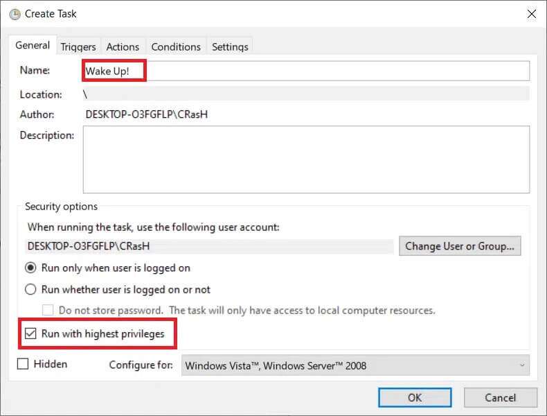 type-task-name-as-pleased-wake-up-in-our-case-790x600 كيفية ضبط الإنذارات في Windows 10
