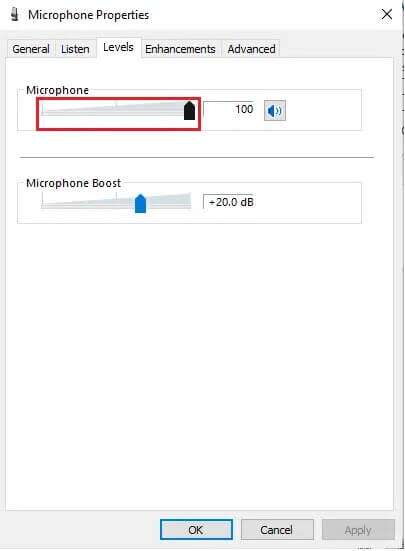 use-microphone-slider-to-increase-the-volume--405x551 كيفية إصلاح صوت الميكروفون منخفض جدًا على Windows 10