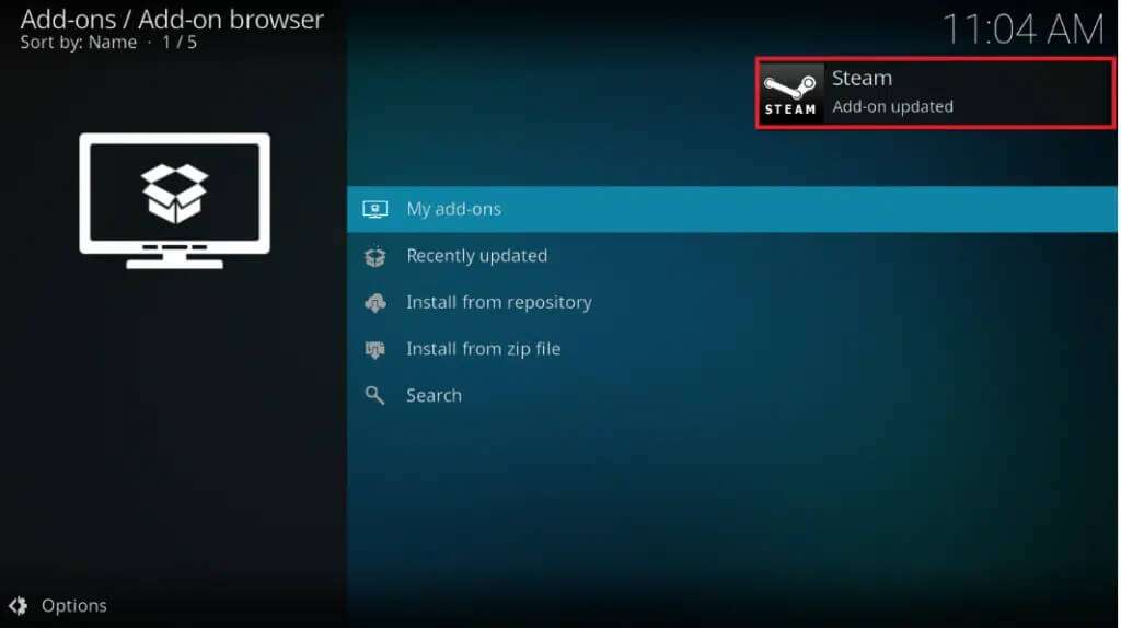 wait-a-few-moments-to-get-a-notice-1024x574-1-1024x574 كيفية تشغيل ألعاب Steam من Kodi