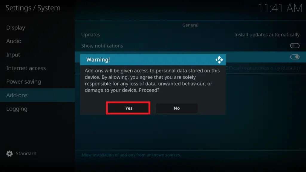 when-the-warning-popup-appears-click-on-yes-1-1-1024x576-2-1024x576 كيف تشاهد مباريات Kodi NBA