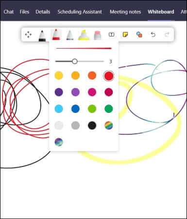 whiteboard-example-385x450 كيفية استخدام لوح المعلومات الأبيض في اجتماع Microsoft Teams