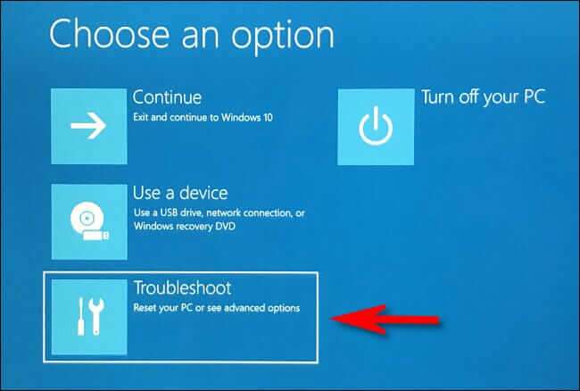 win11_click_troubleshoot-650x438 كيفية التمهيد في الوضع الآمن على Windows 11
