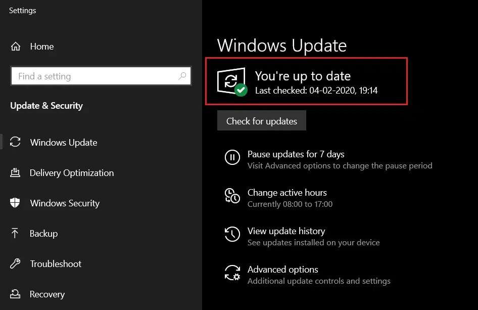 windows-update-youre-up-to-date-1-946x613 إصلاح عدم عمل وضع السكون في Windows 10