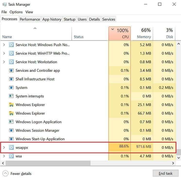 إصلاح استخدام WSAPPX للقرص العالي في Windows 10 - %categories
