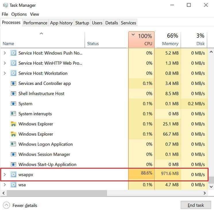 wsappx-process-high-memory-ussage-745x740 إصلاح استخدام WSAPPX للقرص العالي في Windows 10