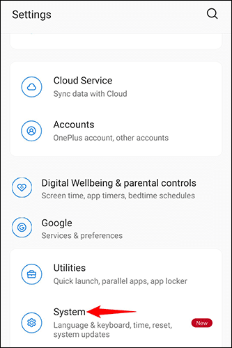 1-android-system-settings كيفية استرداد الرسائل النصية المحذوفة على Android
