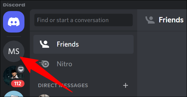 1-discord-desktop-choose-server كيفية تغيير اسم الشهرة الخاص بك على خادم Discord
